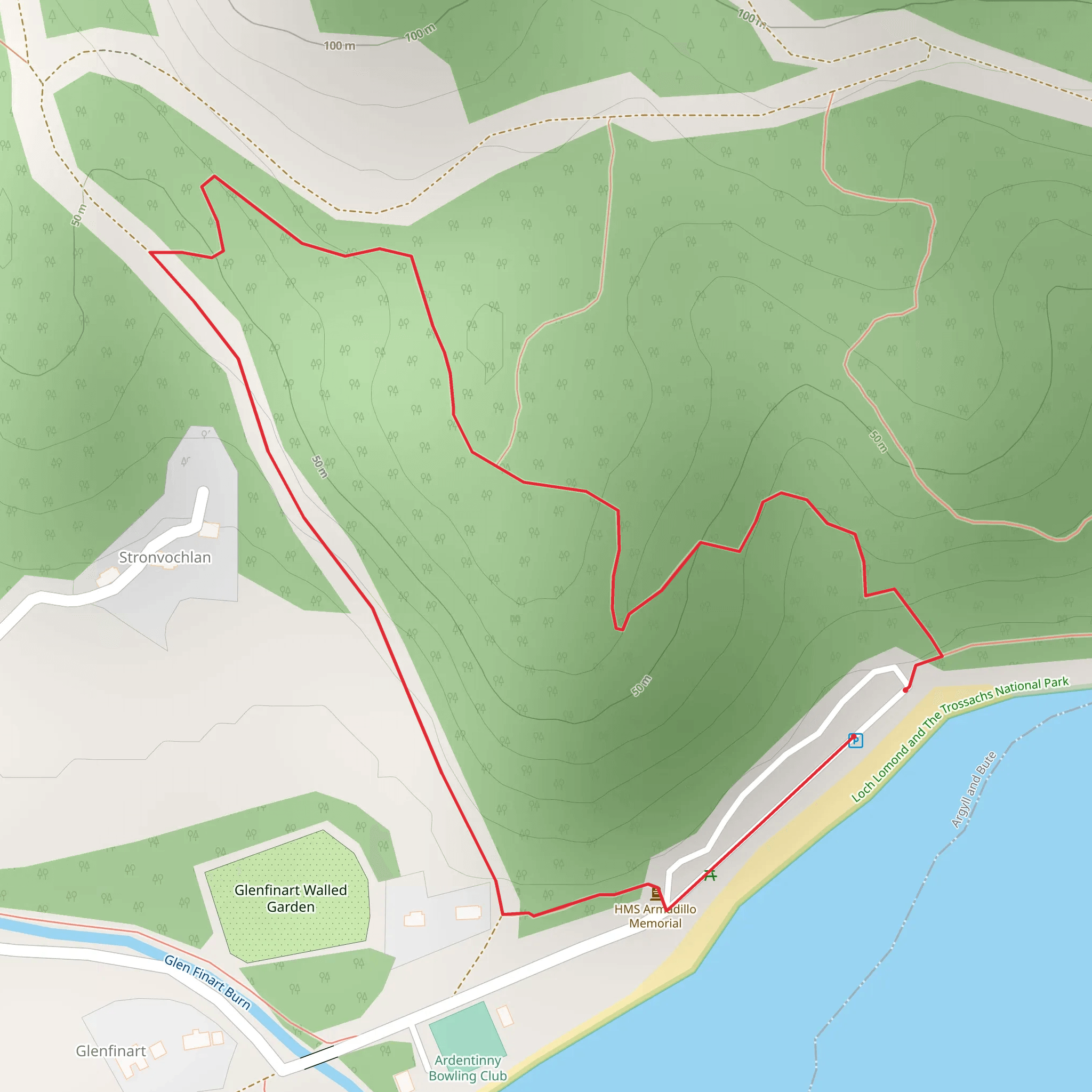 Lover's Leap via Birchwood Loop Trail mobile static map