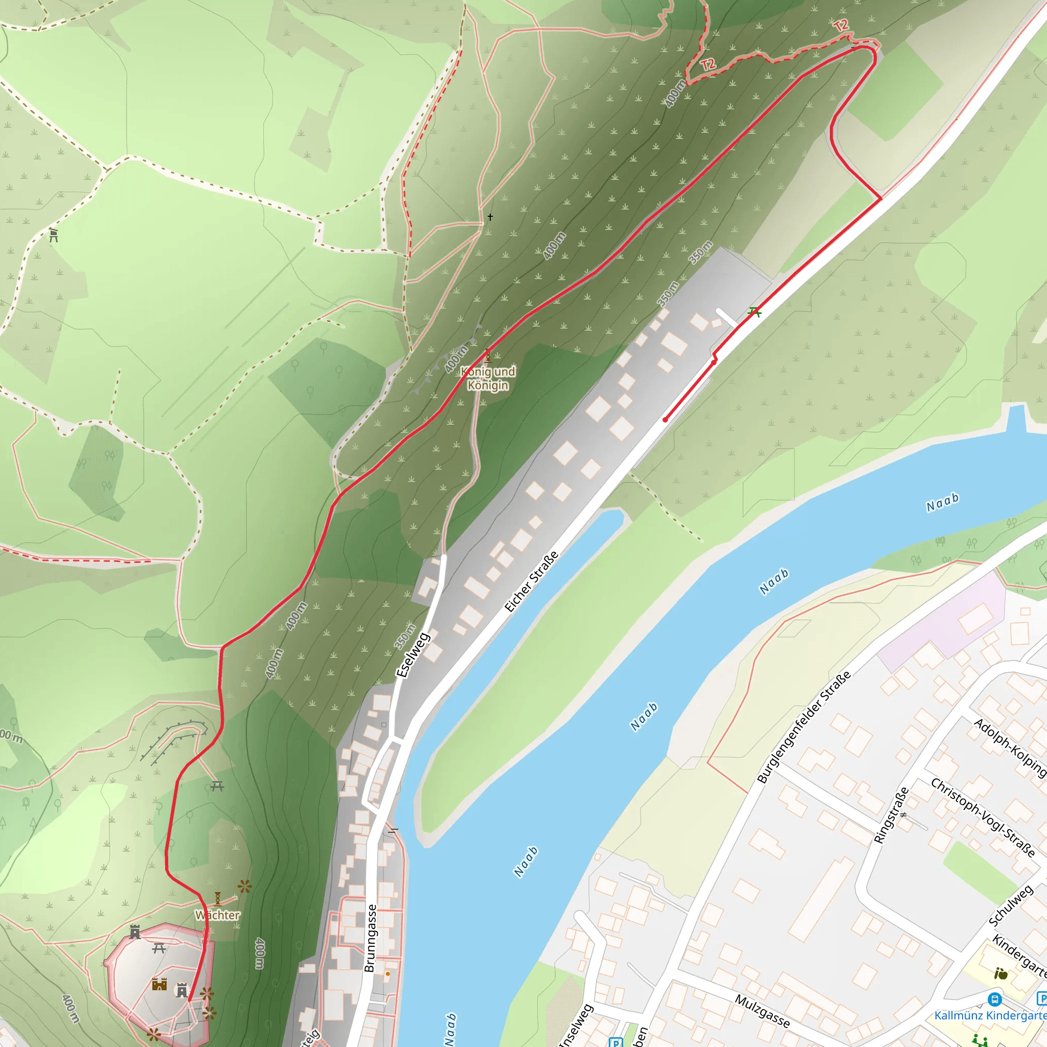 Burgruine Kallmünz Loop mobile static map