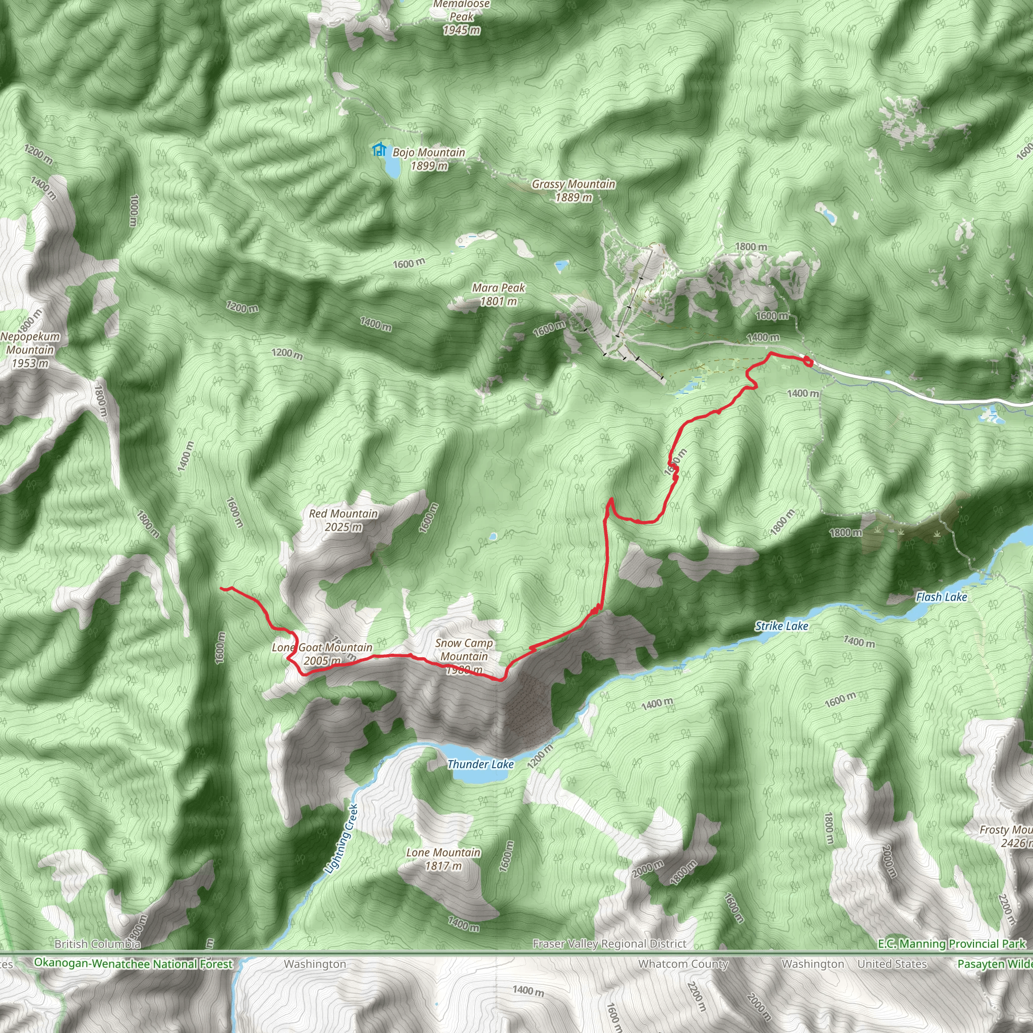 Skyline 1 and 2 Trail mobile static map