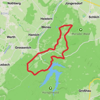 Schevenhutte and Wehebachtalsperre Loop mobile static map