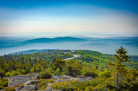 An image depicting the trail Cadillac and Dorr Mountain via Canon Brook Trail and its surrounding area.
