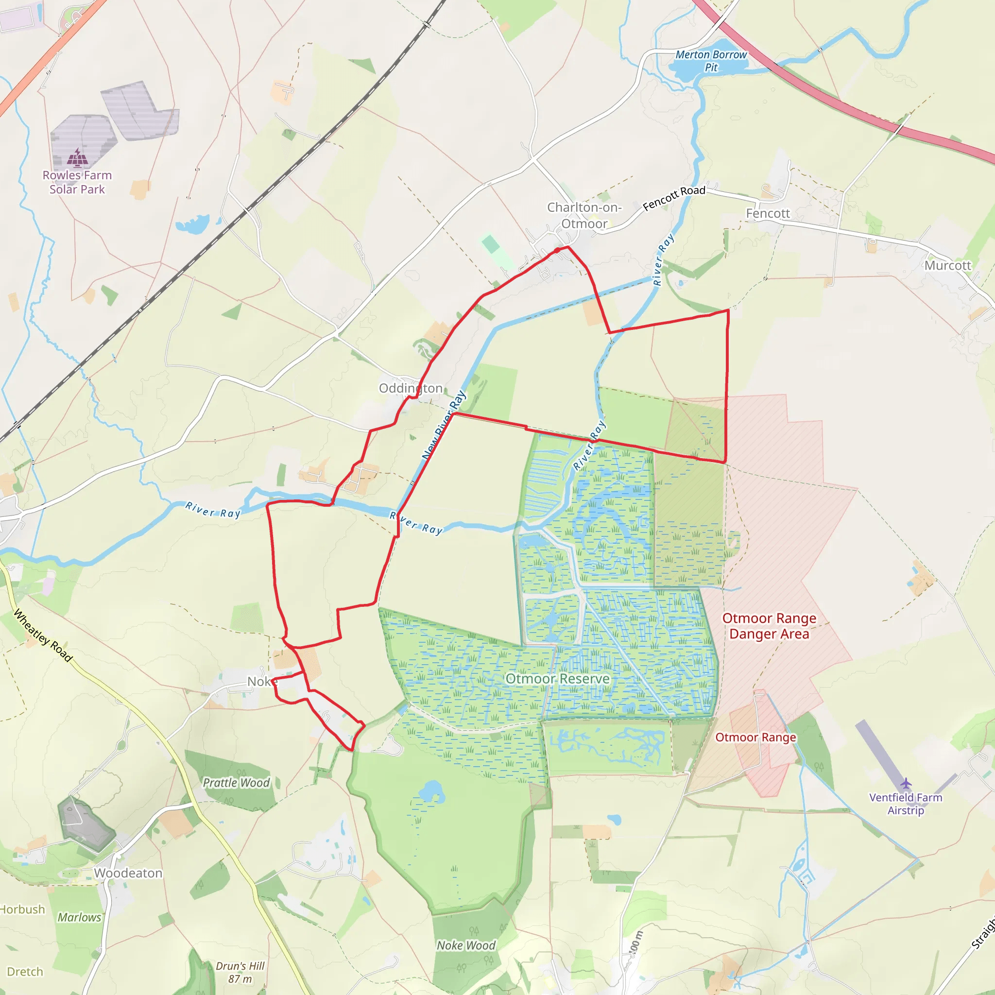 Charlton on Otmoor Loop mobile static map