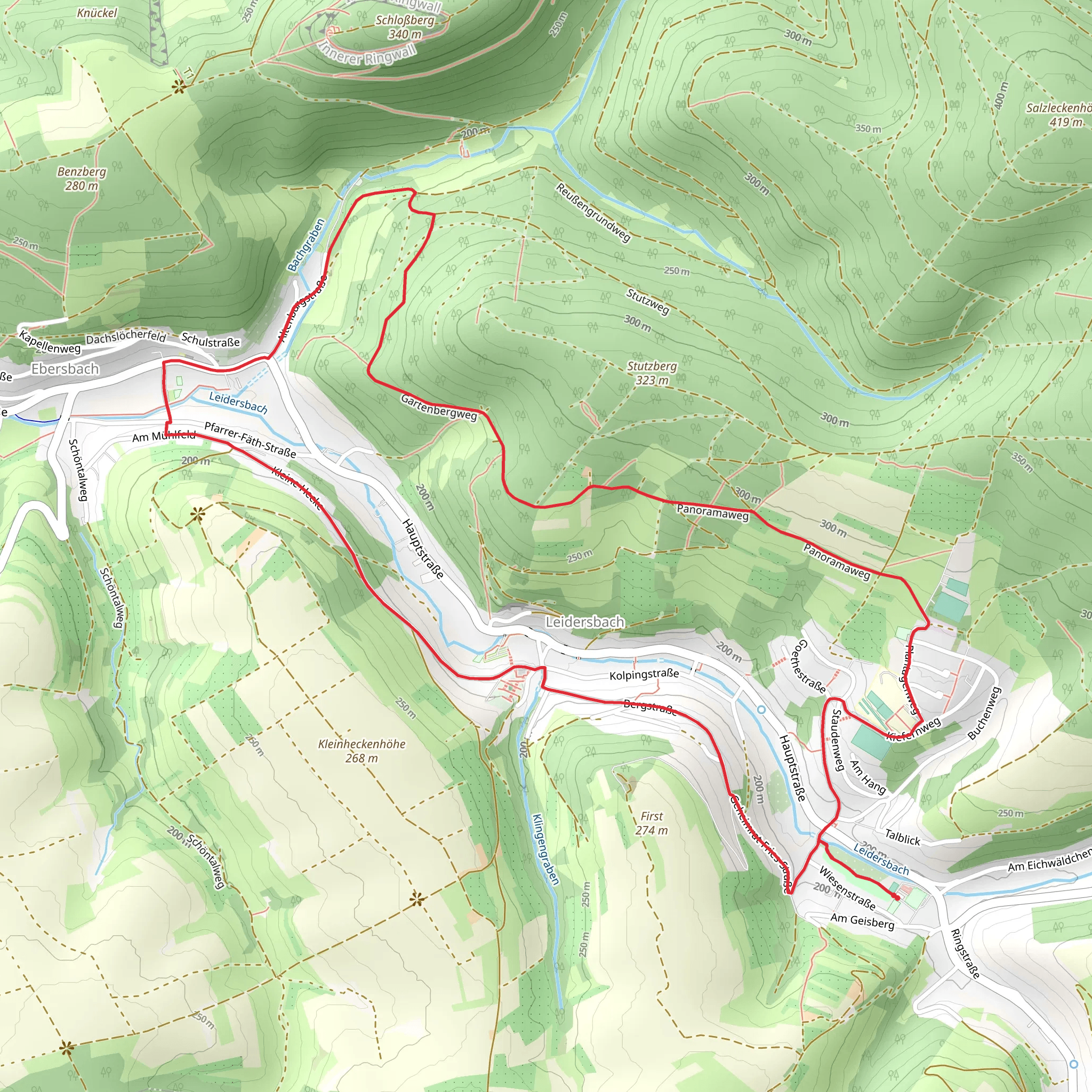 Leidersbach Loop mobile static map