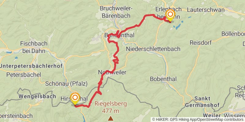 Felsenland Sagenweg stage 3 Map