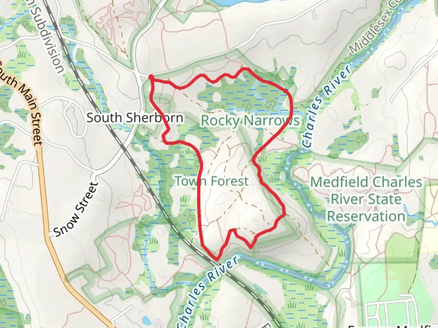 An image depicting the trail Bay Circuit Trail Loop and its surrounding area.