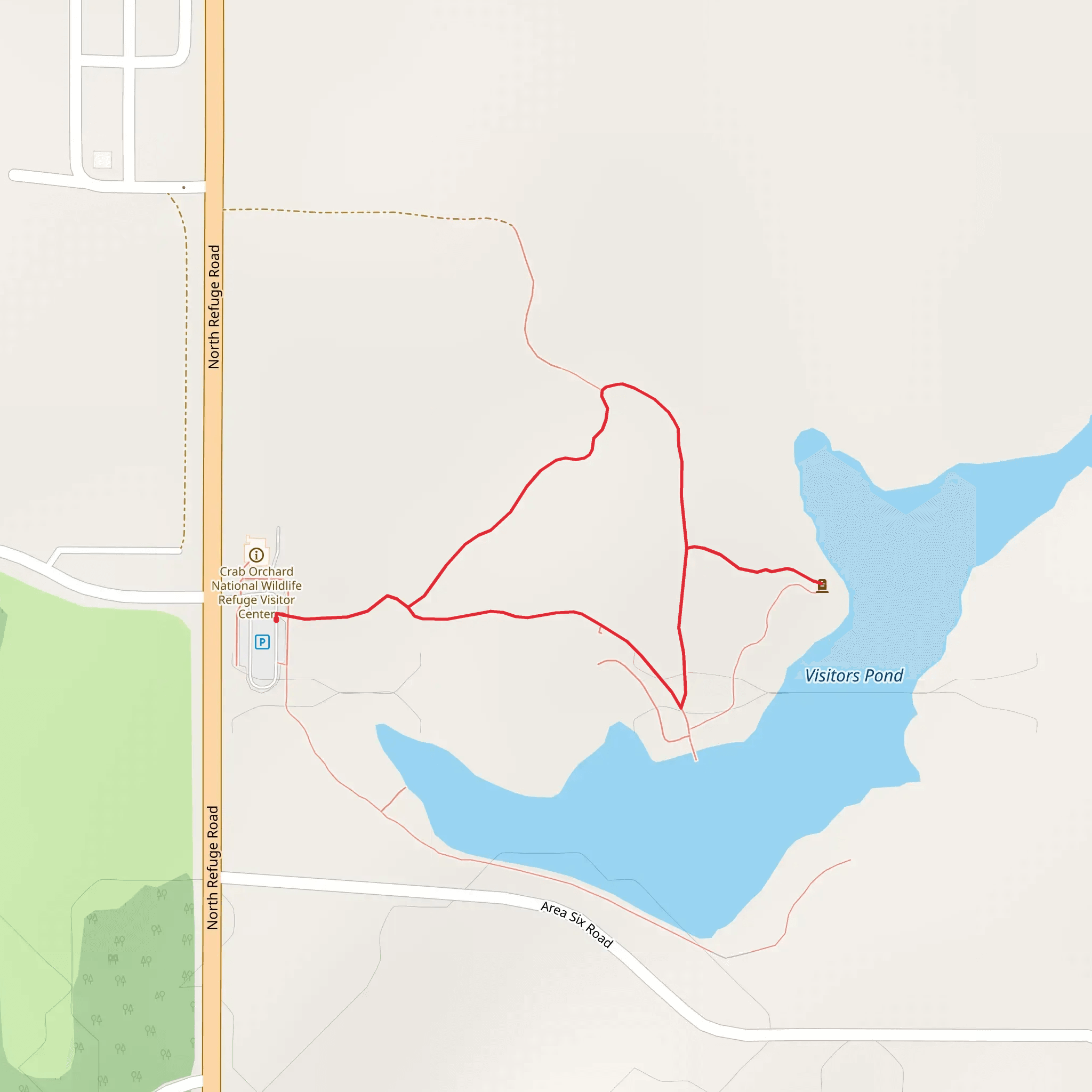 Visitors Pond Loop mobile static map