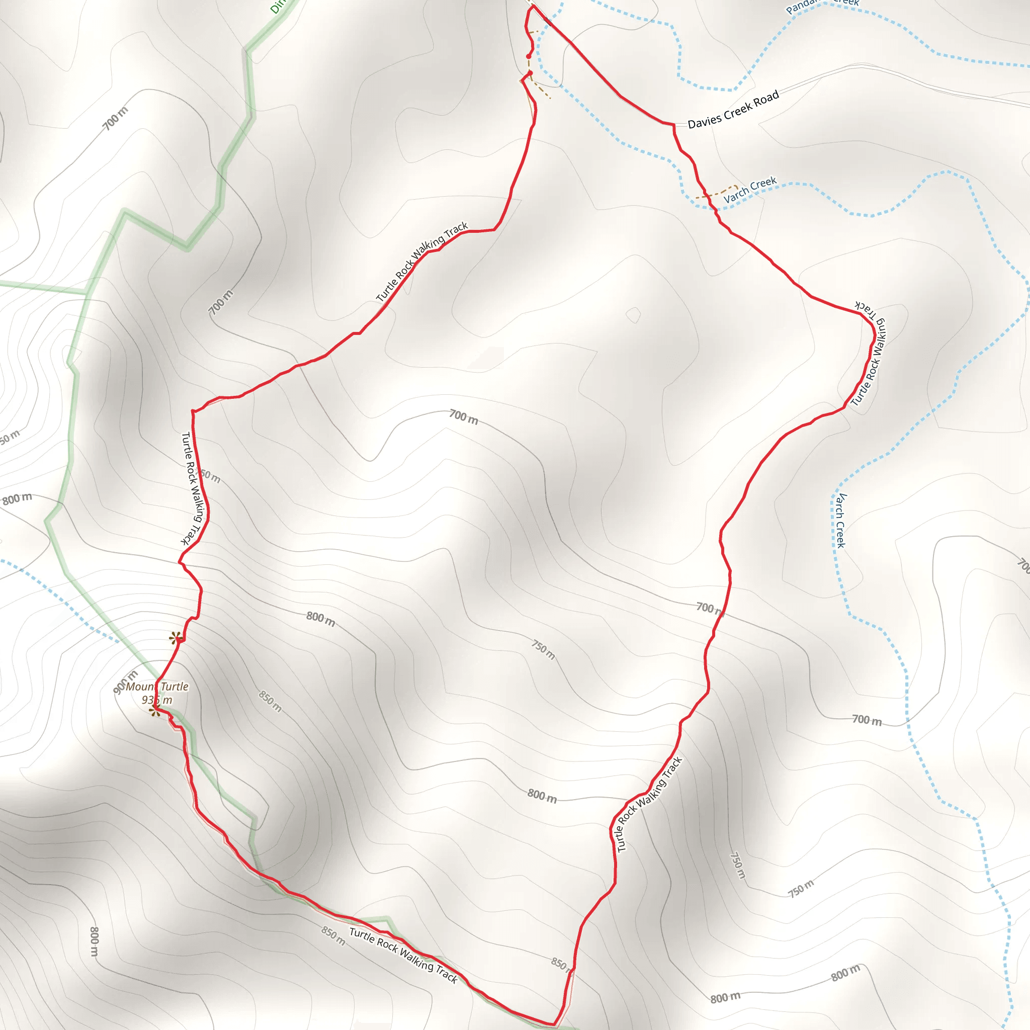 Turtle Rock Circuit Trail mobile static map