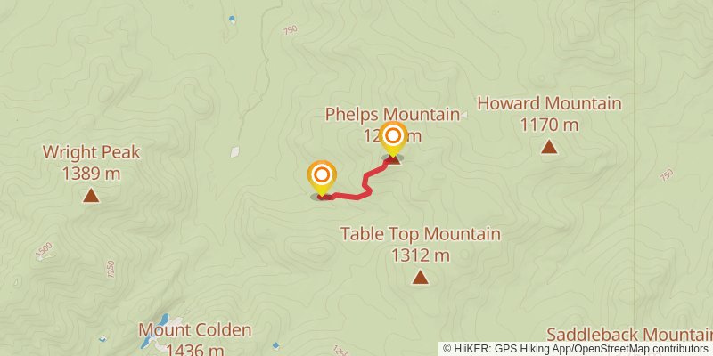 Mt Marcy-Avalanche Pass Loop spur 1 Map