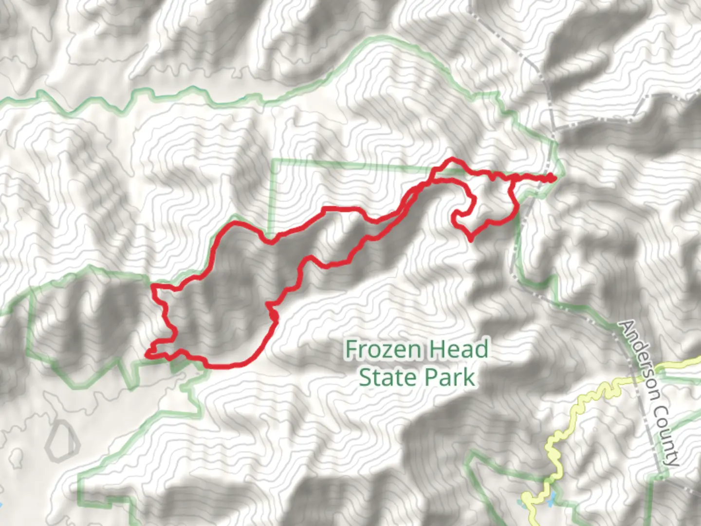 An image depicting the trail Cumberland Trail and Ross Gap Trail Loop and its surrounding area.