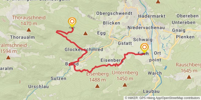SalzAlpenSteig stage 3 Map