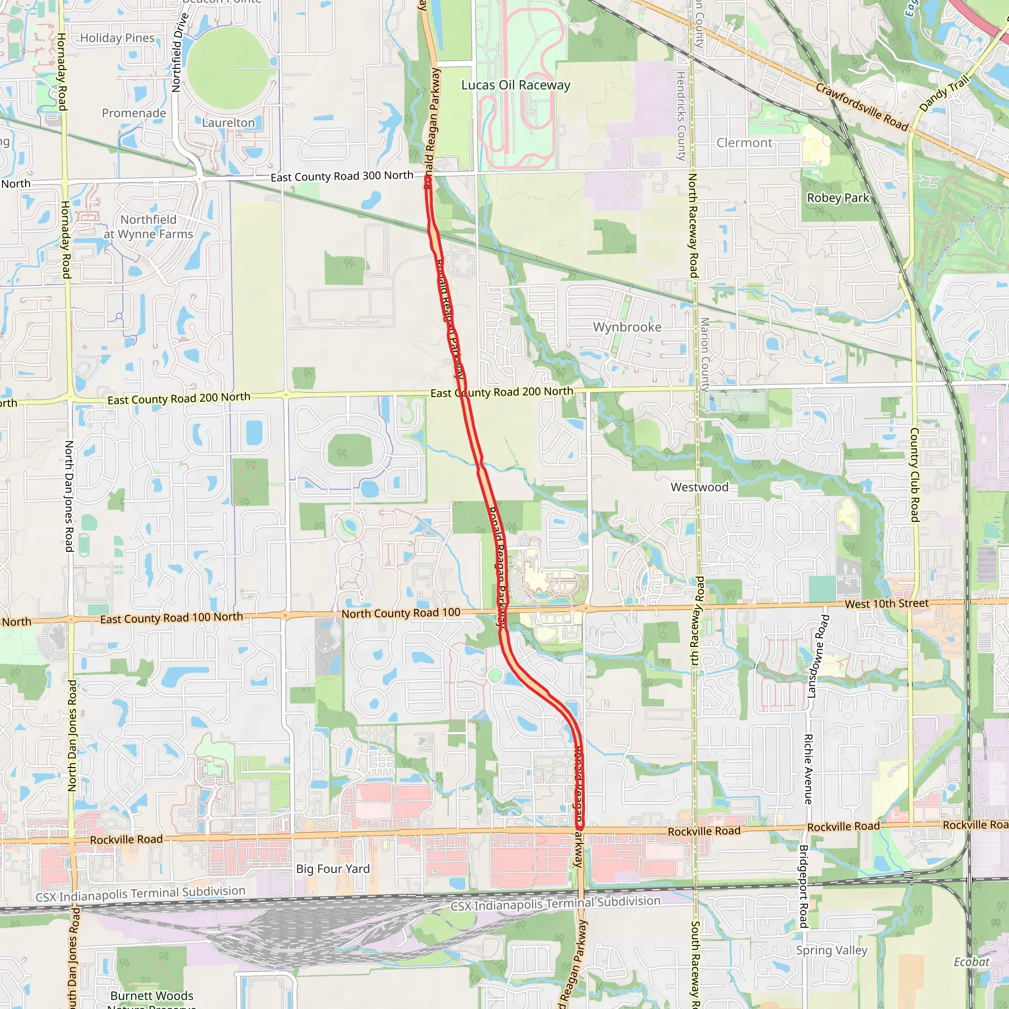 Ronald Reagan Loop Path mobile static map