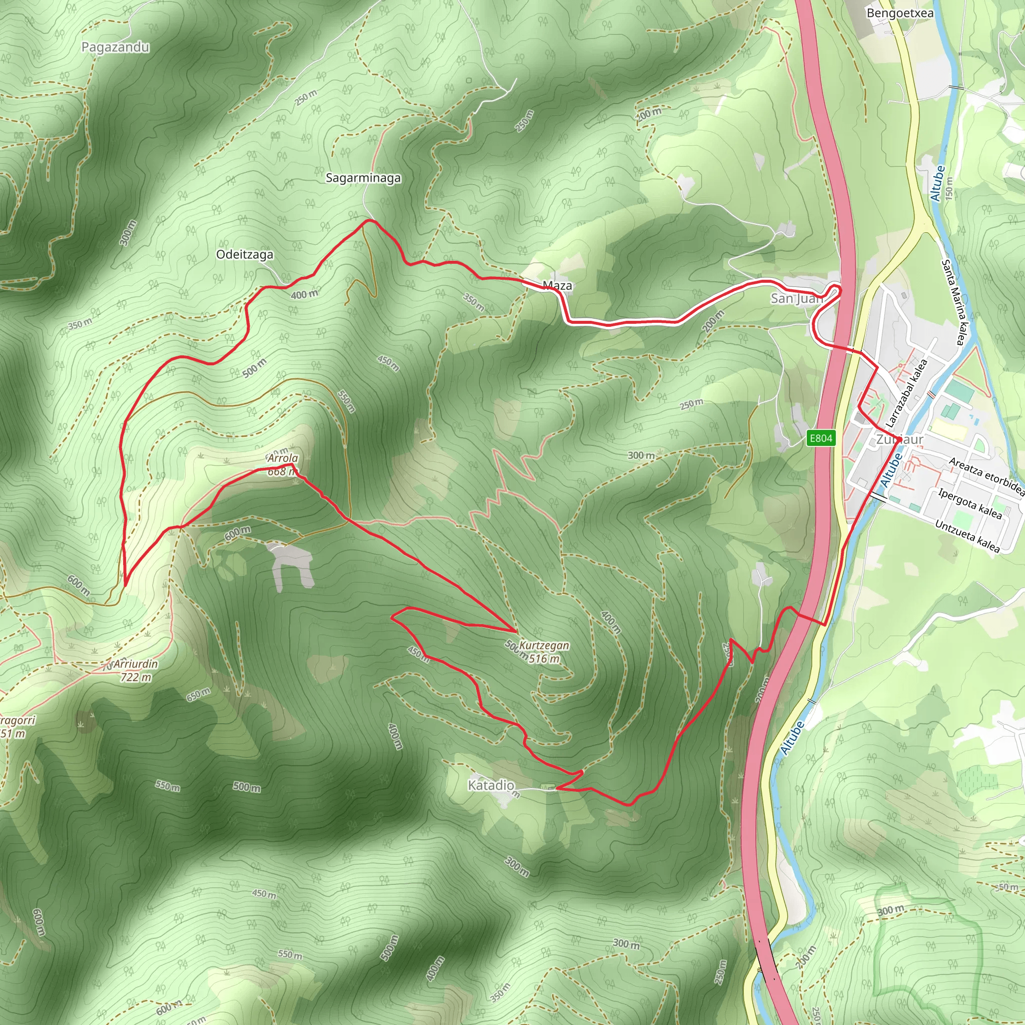 Zubiaur - Santa Marina - Zubiaur PR-BI 35 mobile static map