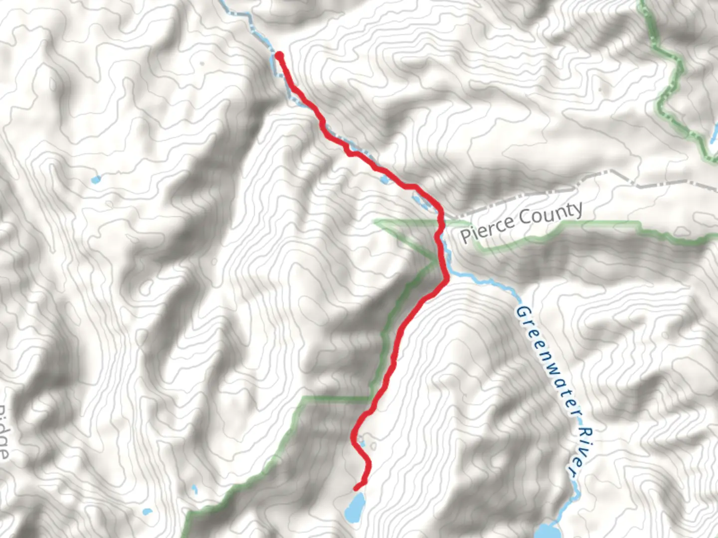 An image depicting the trail Lost Lake Trail and Greenwater Lakes Trail and its surrounding area.