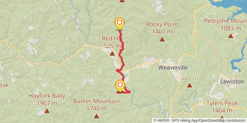 Bigfoot Trail stage 10 Map