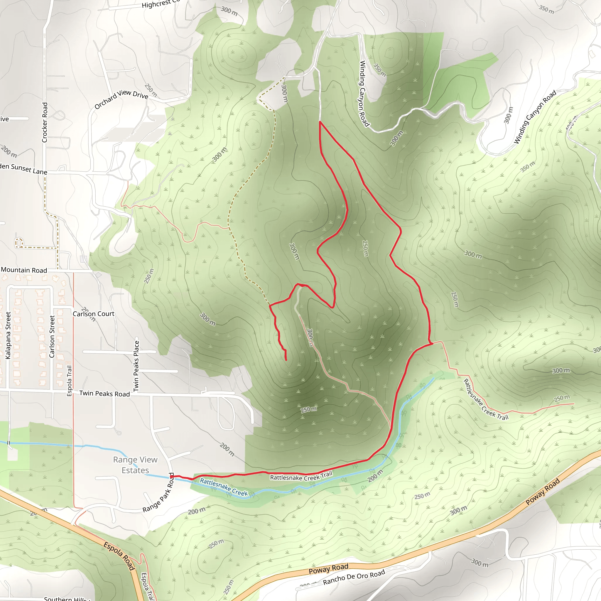 Rattlesnake Creek from Range Park Road mobile static map