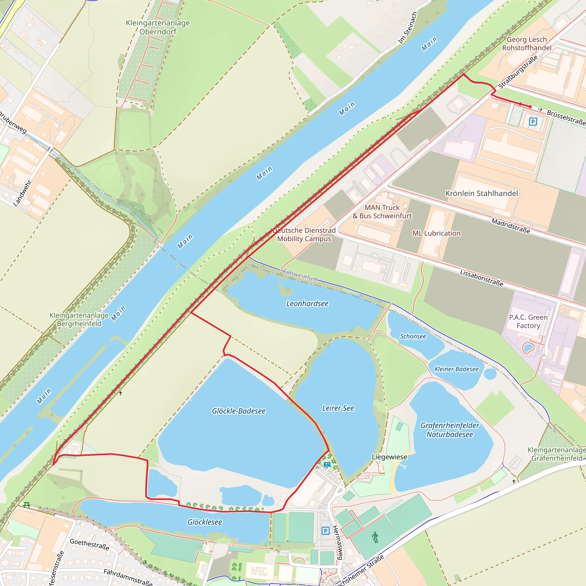 Glöckle-Badesee and Glöcklesee Loop mobile static map