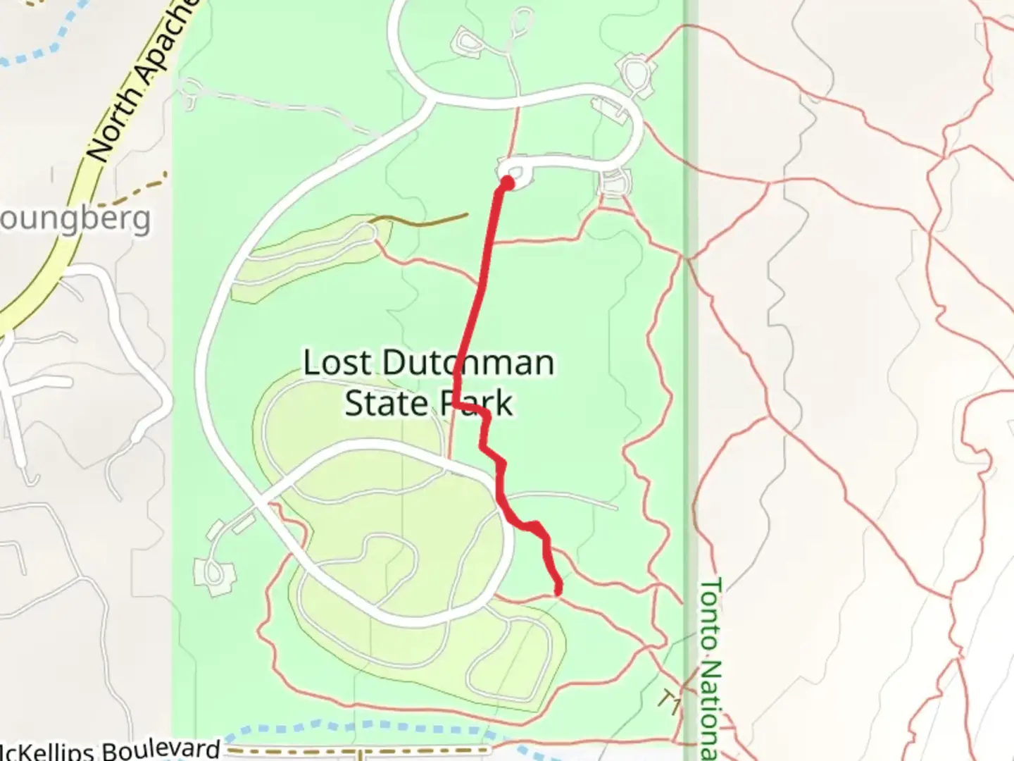 An image depicting the trail Siphon Draw Trail and its surrounding area.