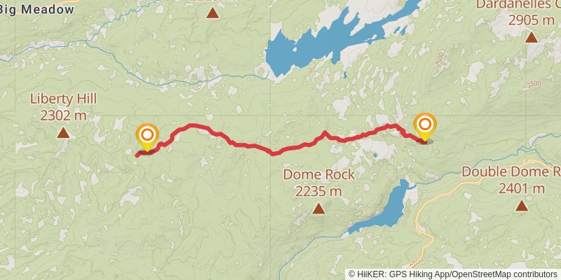 Wheats Meadow Trail stage 2 Map