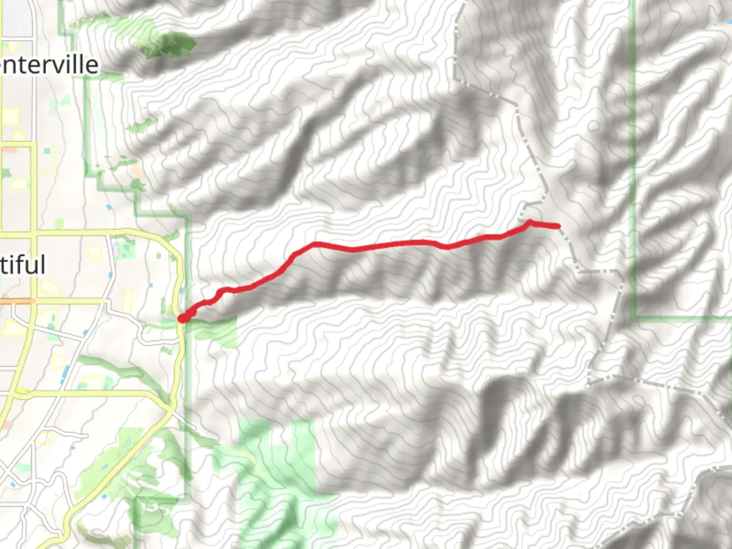 An image depicting the trail North Holbrook Route and its surrounding area.