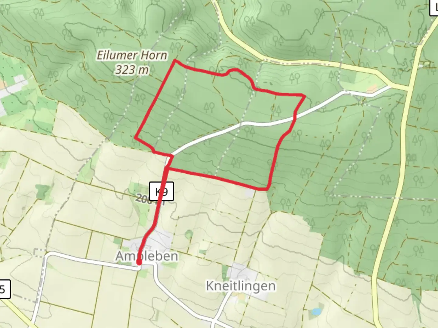 An image depicting the trail Schierholz Loop and its surrounding area.