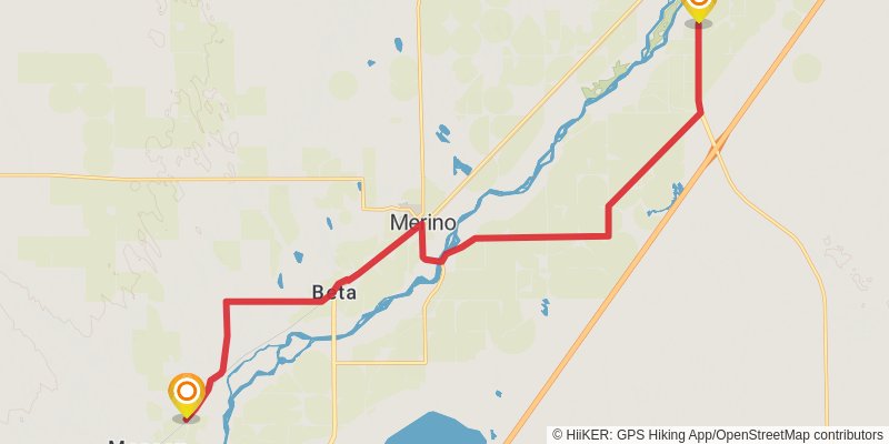 American Discovery Trail North Route stage 209 Map