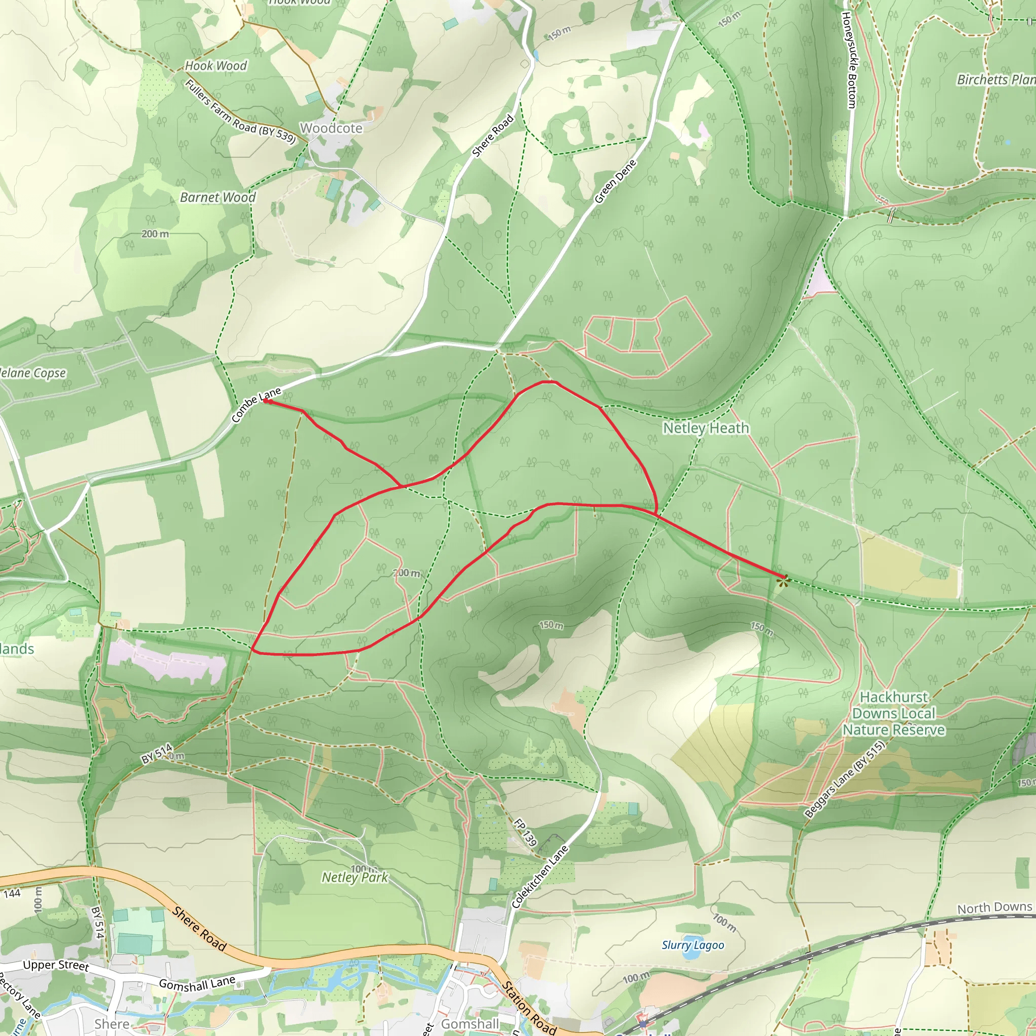 Netley Heath mobile static map