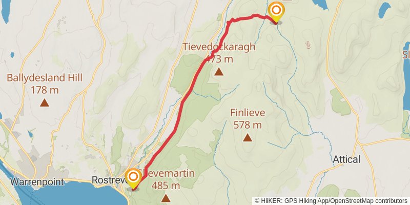 Mourne Way stage 3 Map