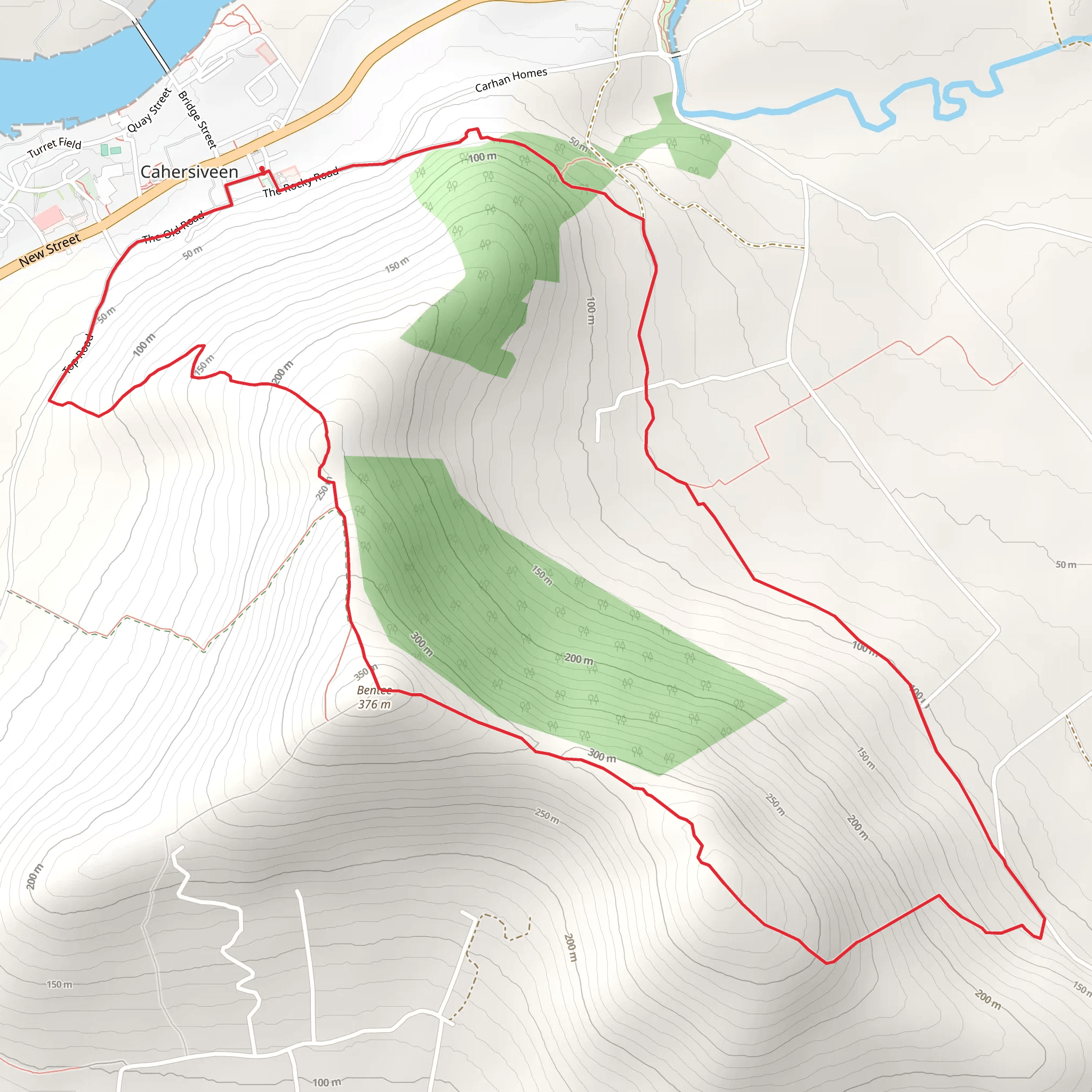 Cahersiveen Beentee Loop - 2 mobile static map