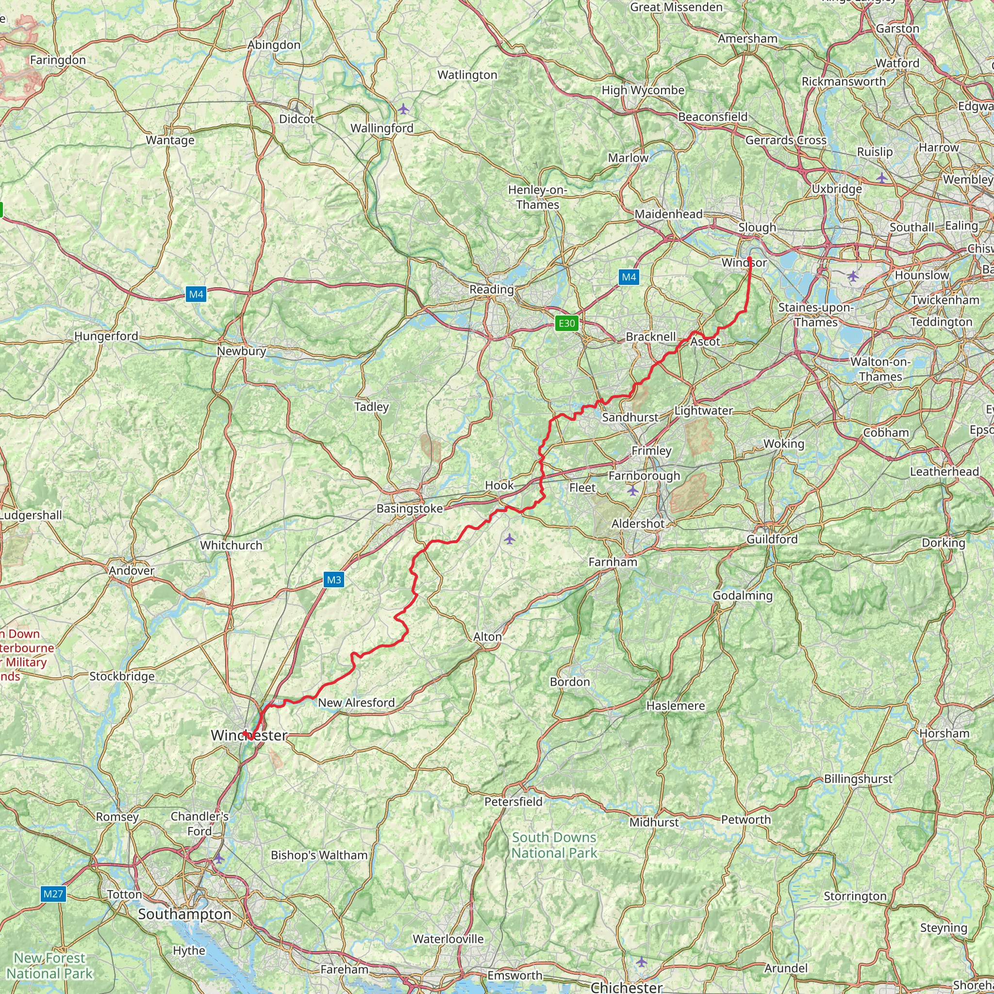 Three Castles Path mobile static map