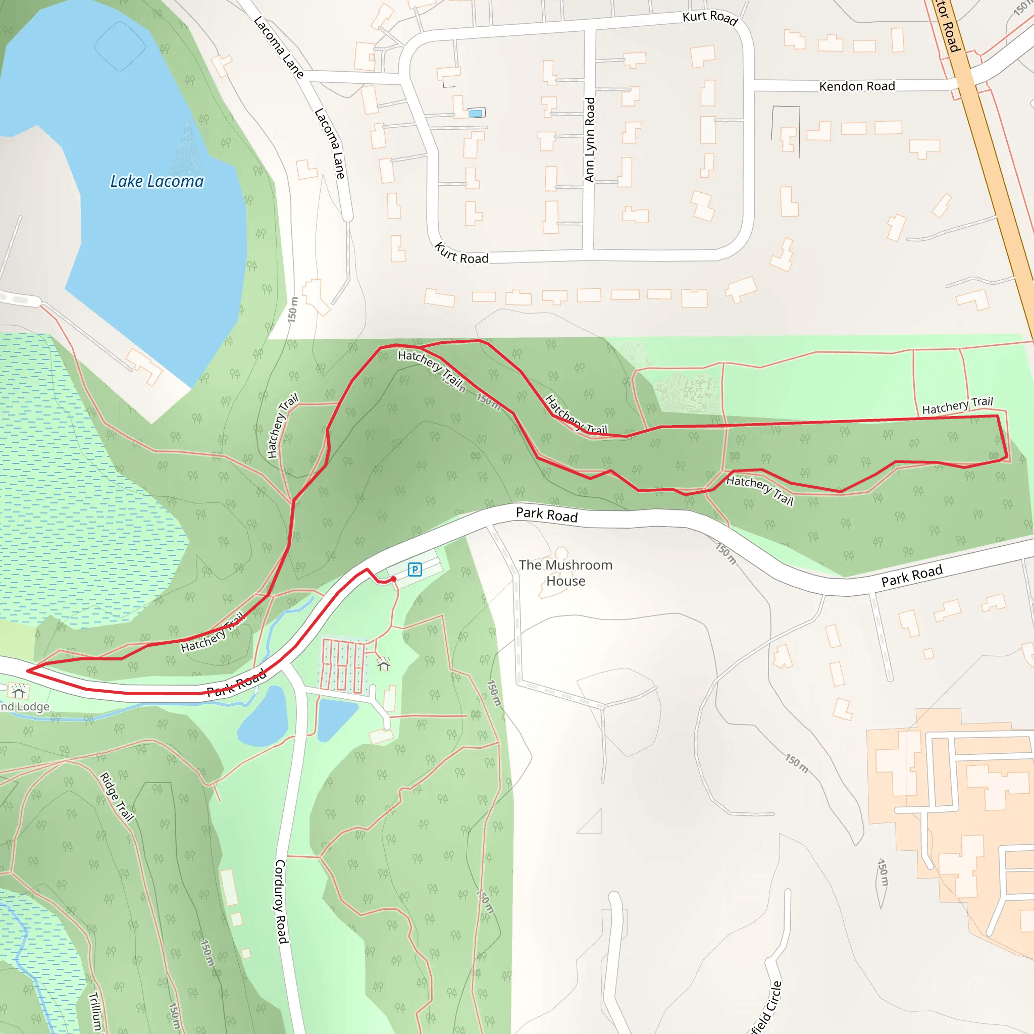 Powder Mills Park Loop mobile static map