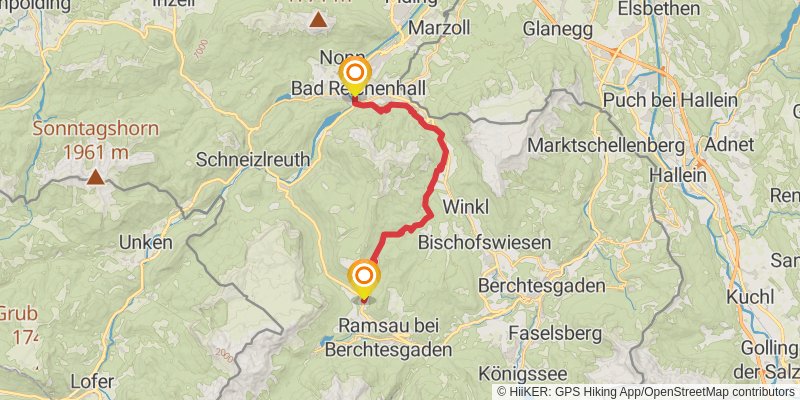 SalzAlpenSteig stage 6 Map