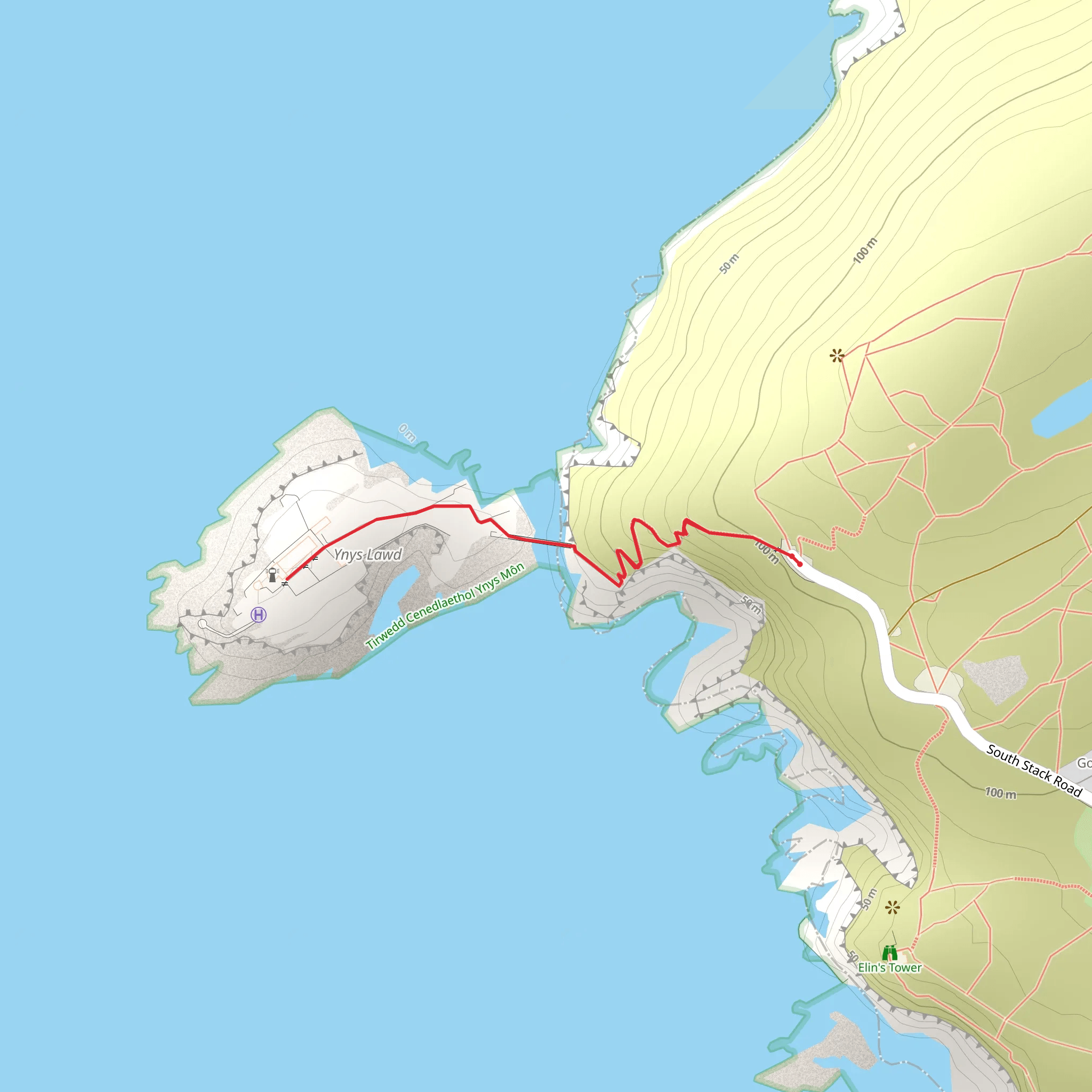 South Stack Lighthouse Walk mobile static map