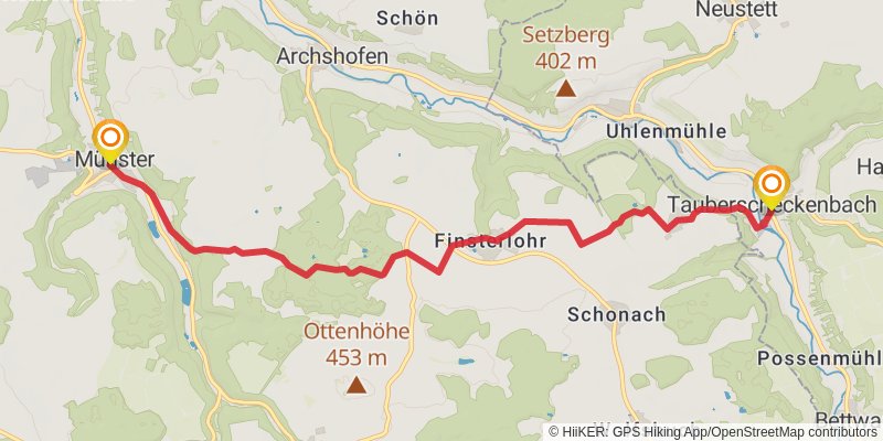 Jakobsweg Main-Taubertal alt 8 Map