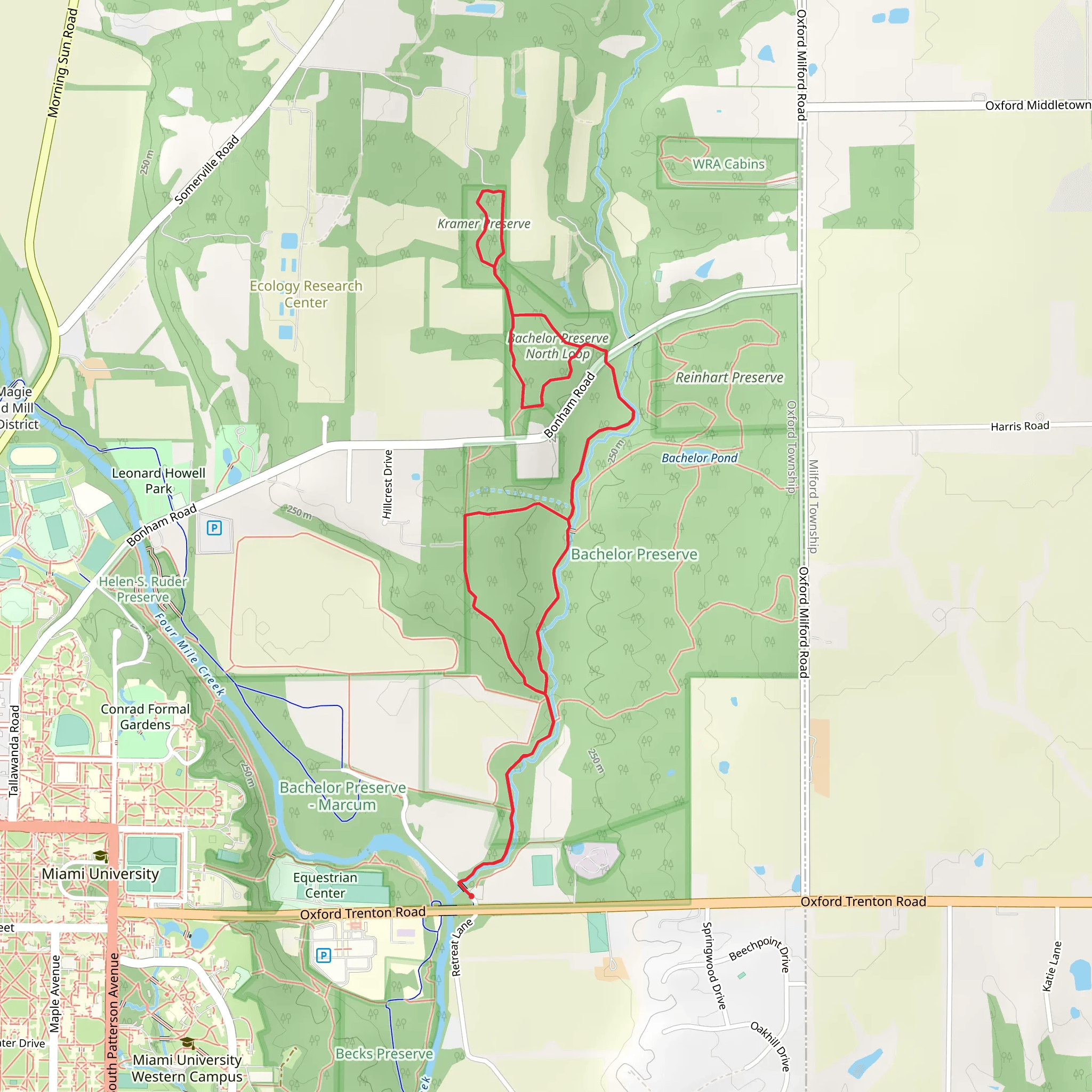 Bachelor Preserve North Loop mobile static map