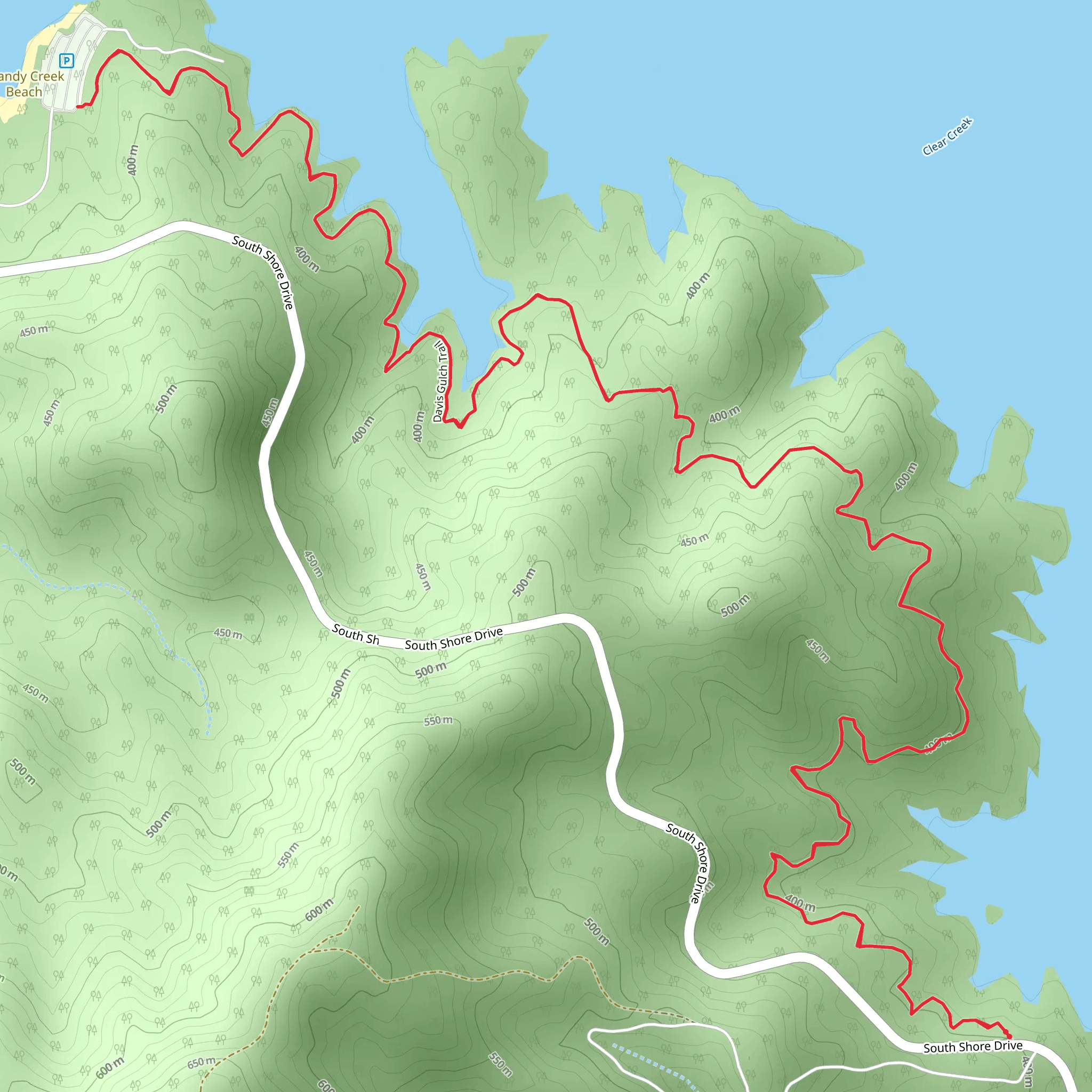 Davis Gulch Trail mobile static map