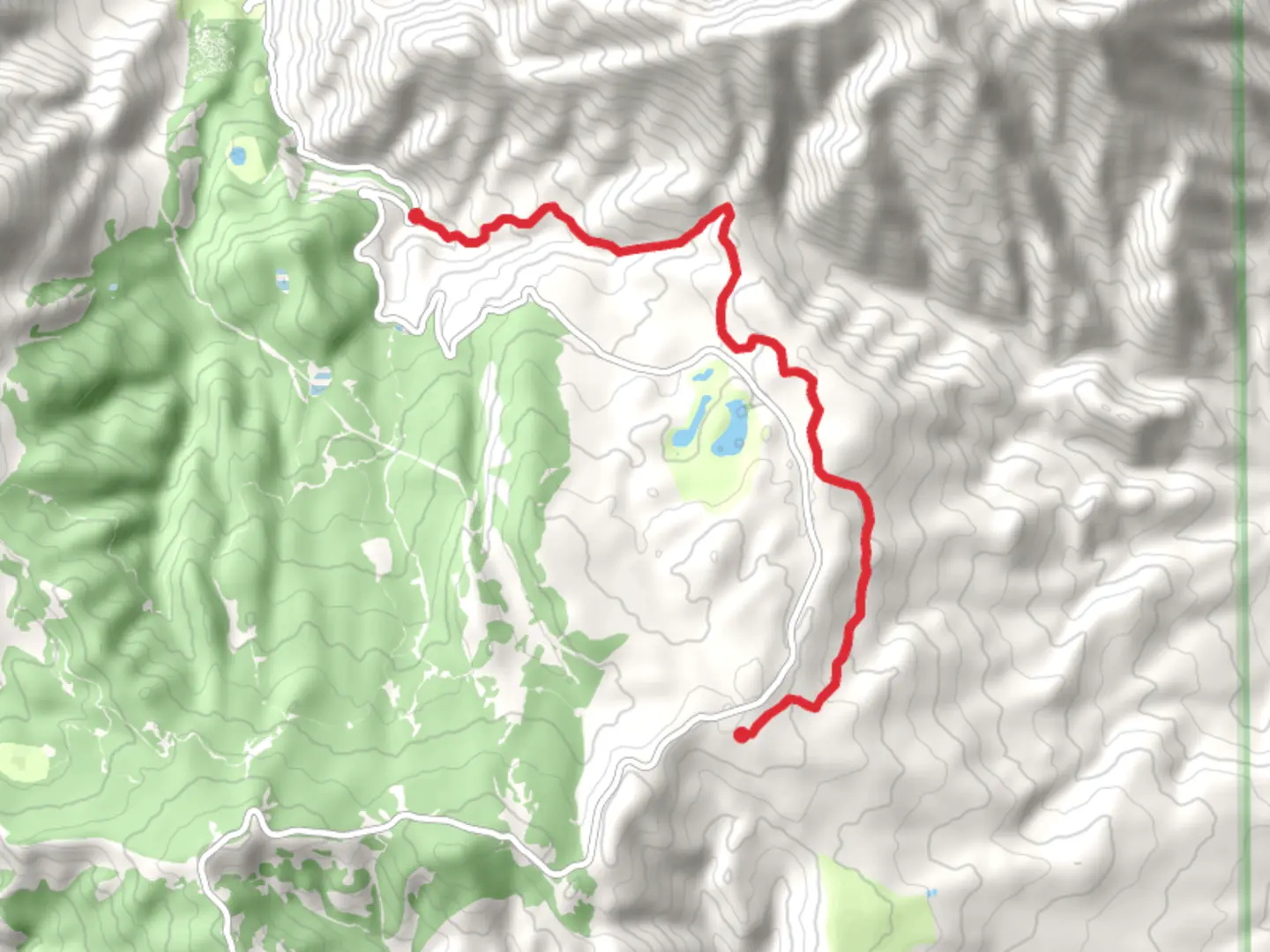 An image depicting the trail Bennie Creek Cutoff and Blackhawk Trail and its surrounding area.