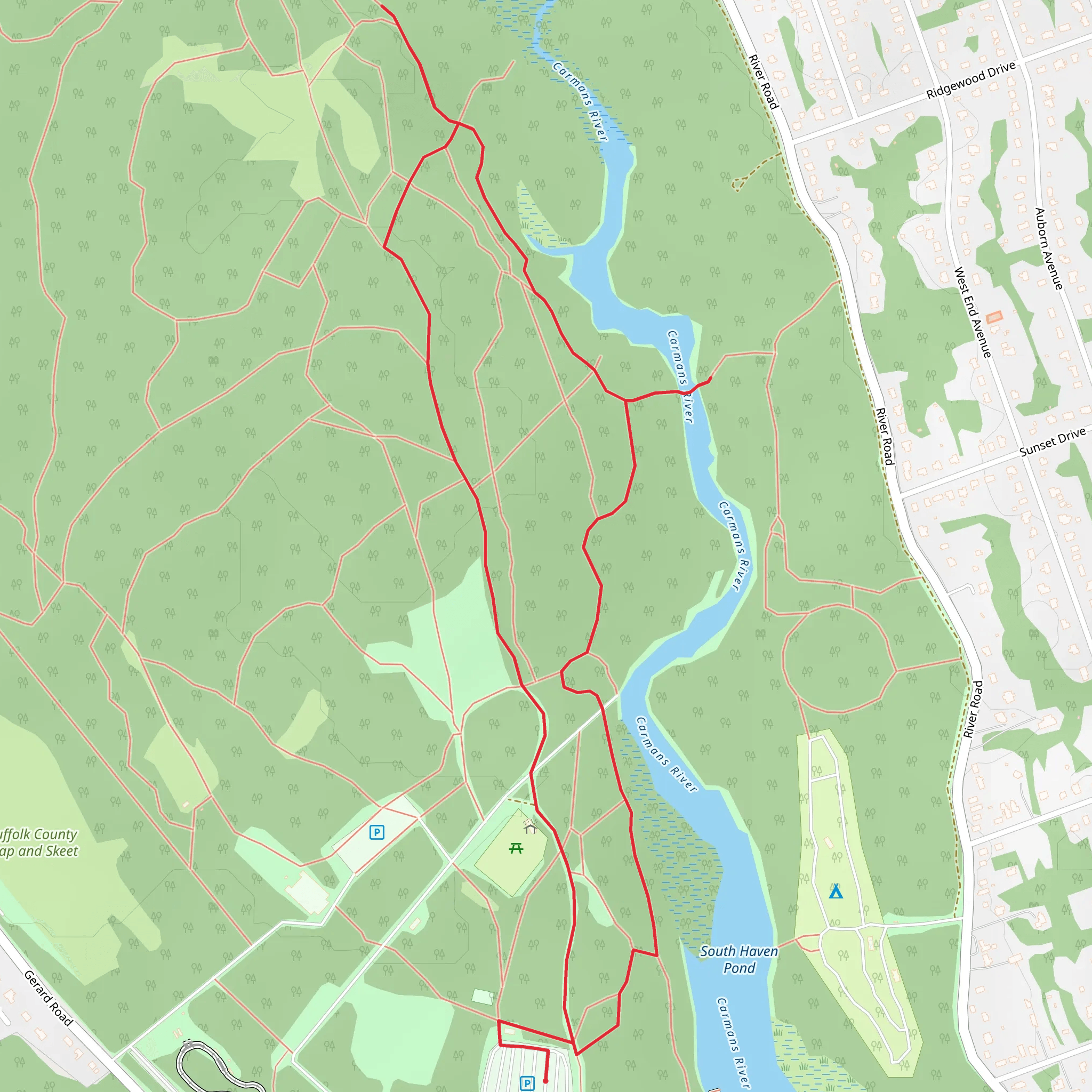 South Haven Pond Loop mobile static map