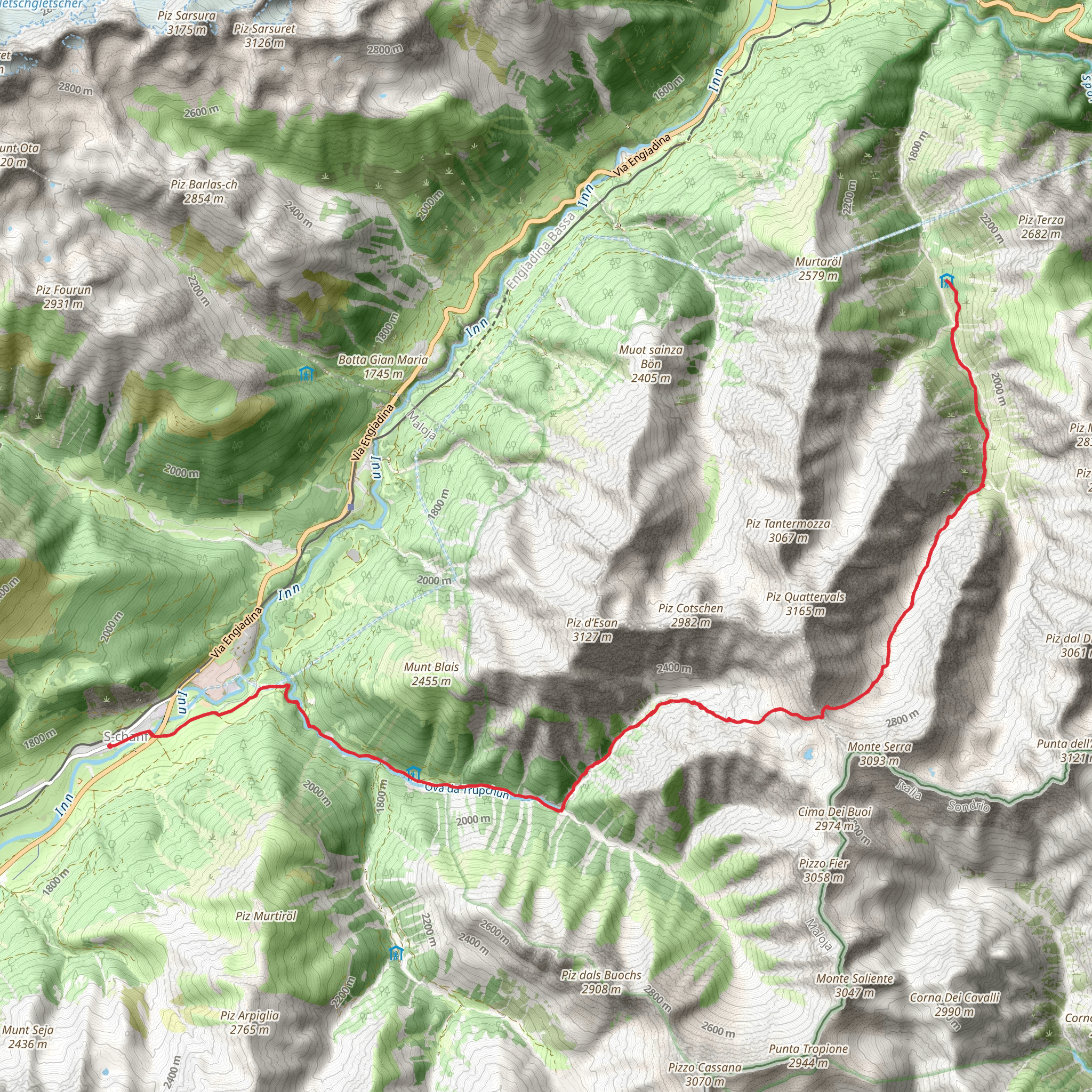 Fuorcla Val Sassa mobile static map