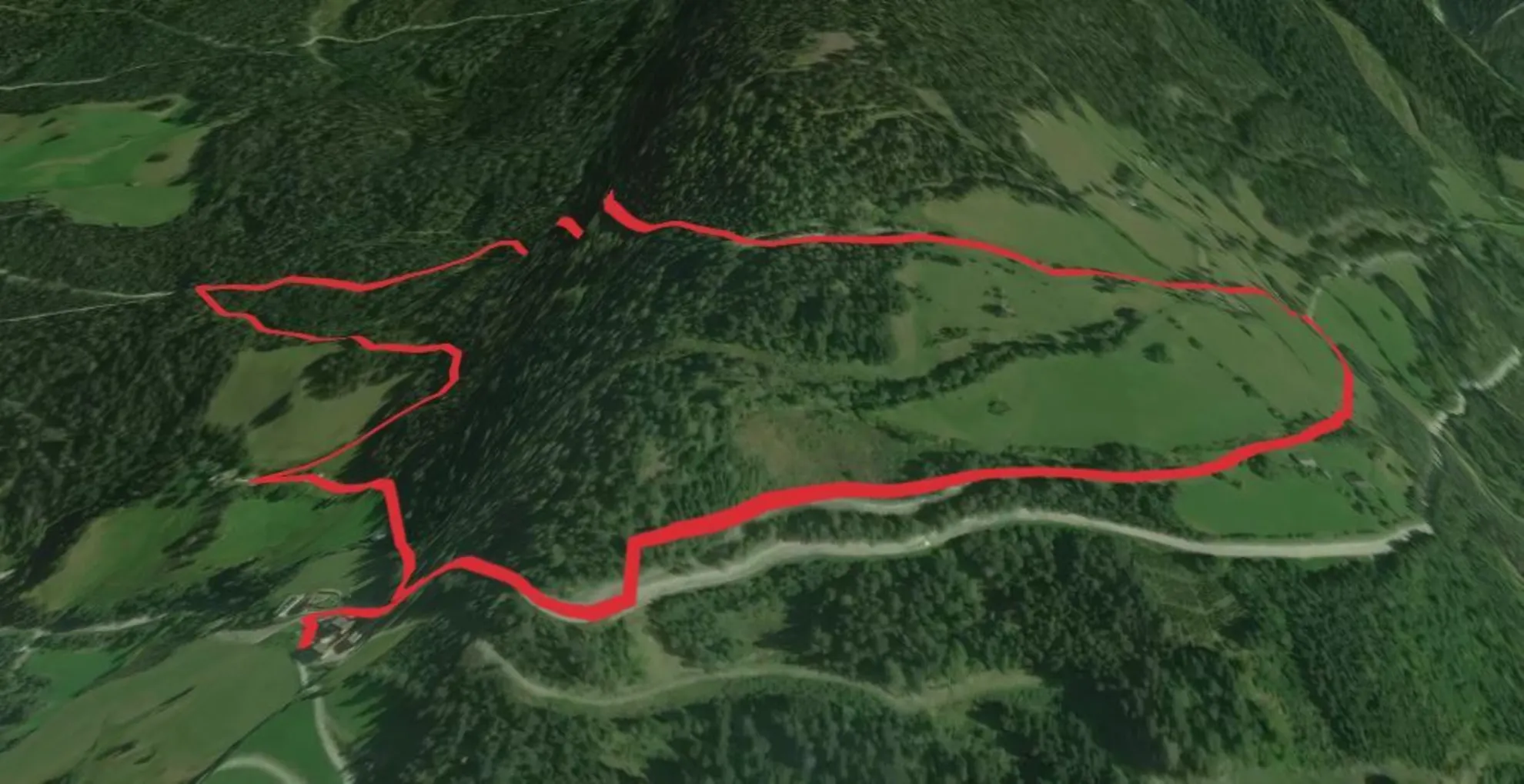 An image depicting the trail Hochbrückenway and its surrounding area.