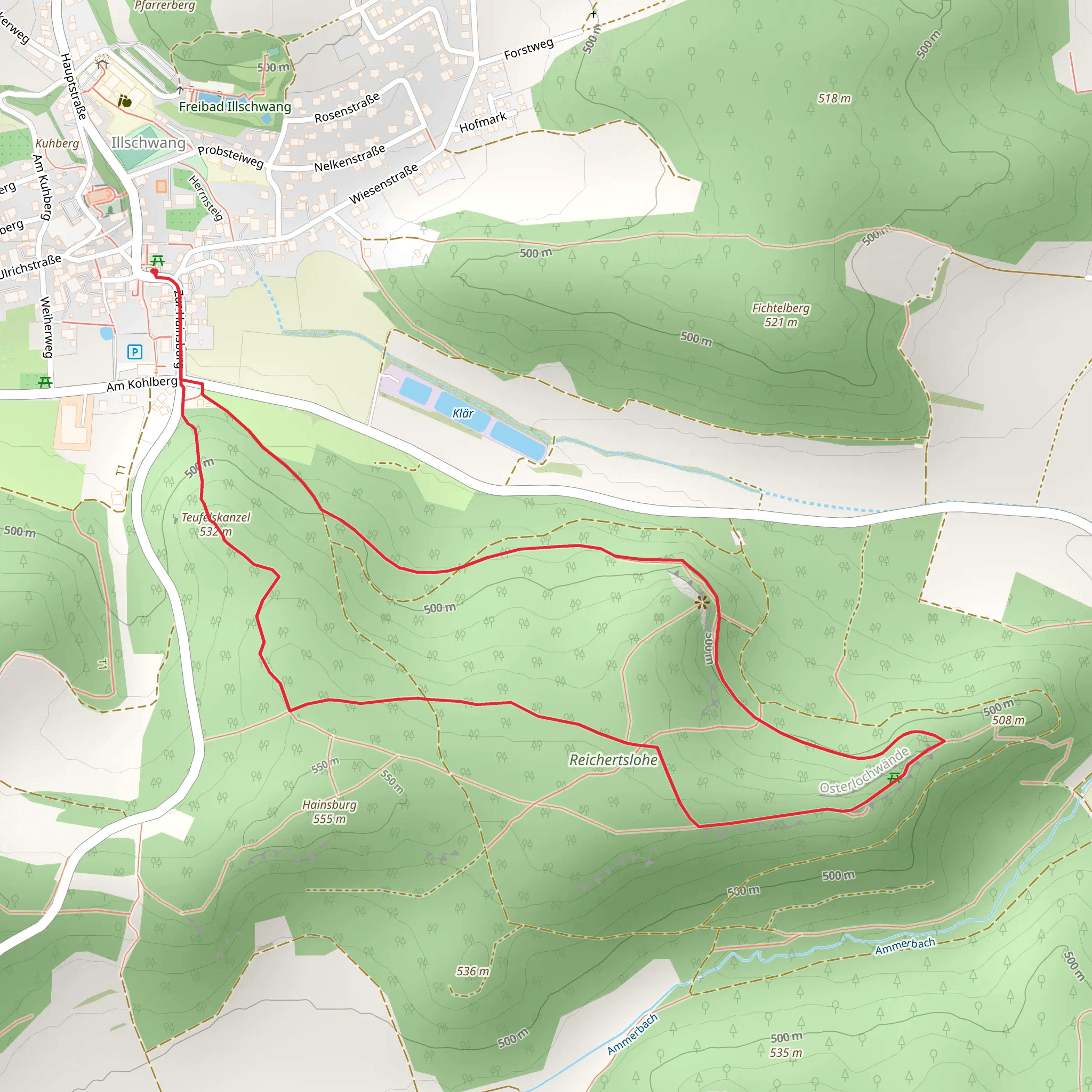 Teufelskanzel and Reichertslohe Loop mobile static map