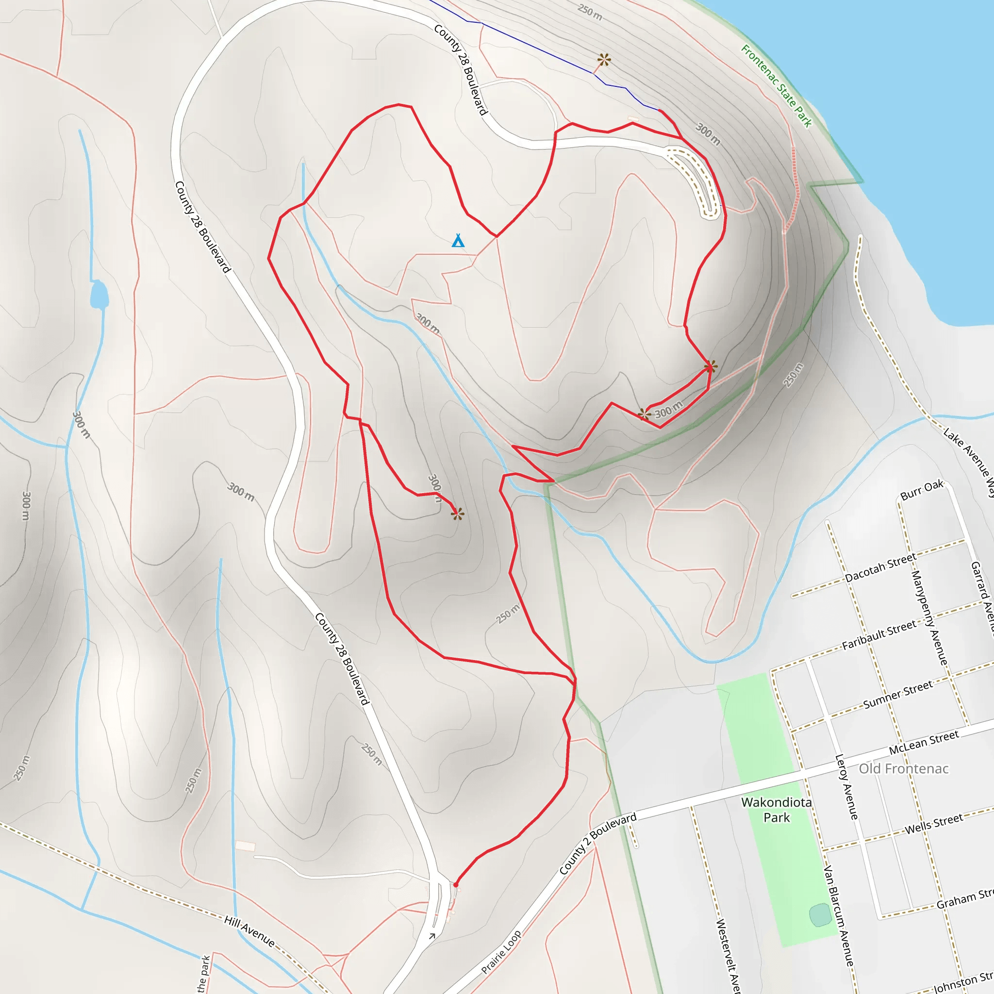 Frontenac State Park Loop mobile static map