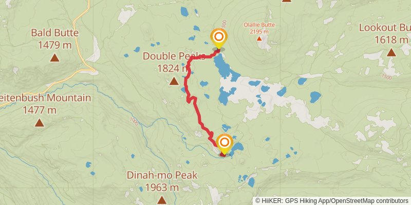 Mount Jefferson Wilderness Traverse stage 5 Map
