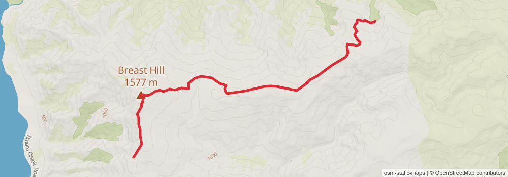 Te Araroa Trail stage 153 Map