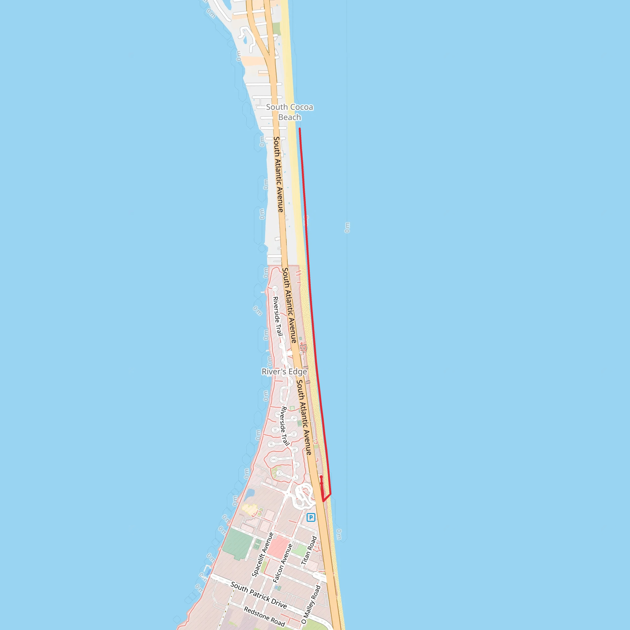 South Cocoa Beach mobile static map