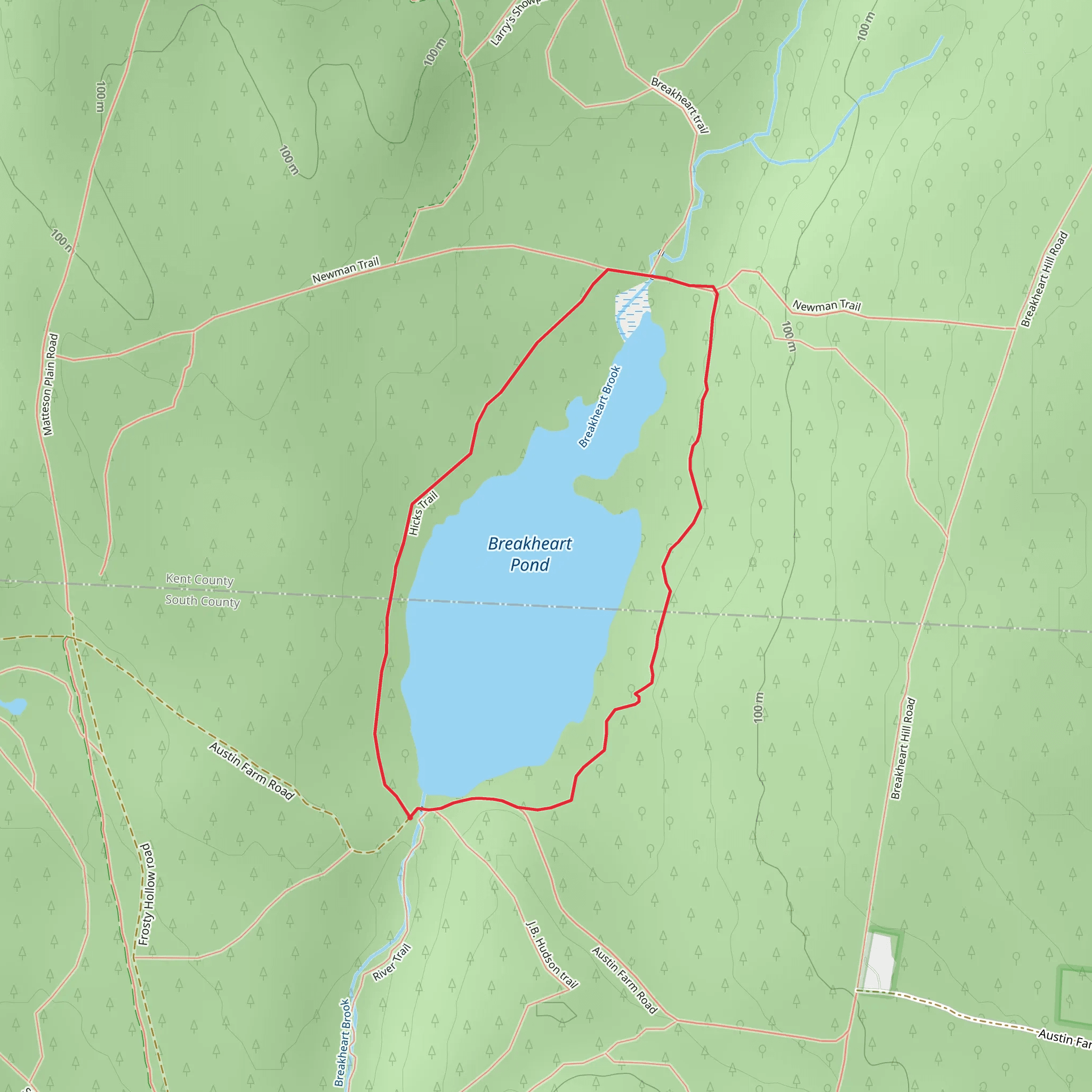 Hicks Loop Trail mobile static map
