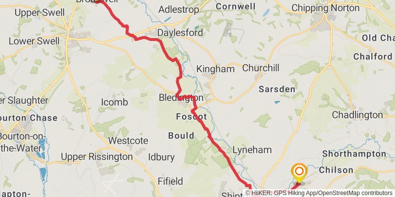 Wye to the Thames - Hereford to Oxford stage 8 Map
