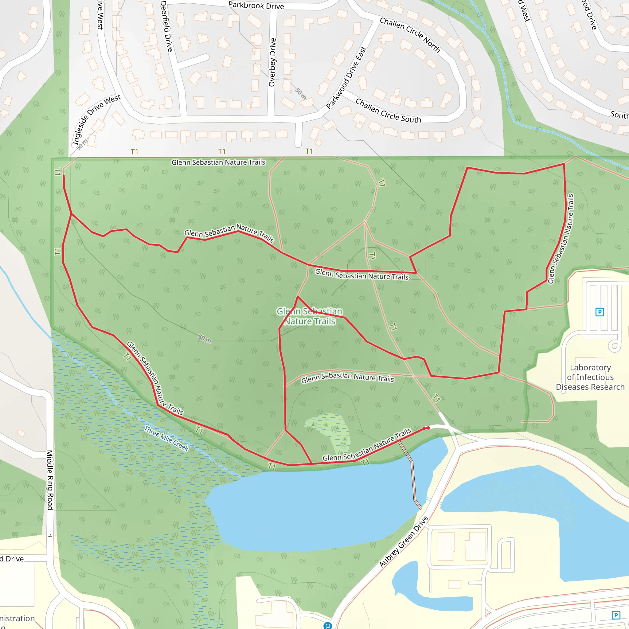 Glenn Sebastian Nature Loop mobile static map
