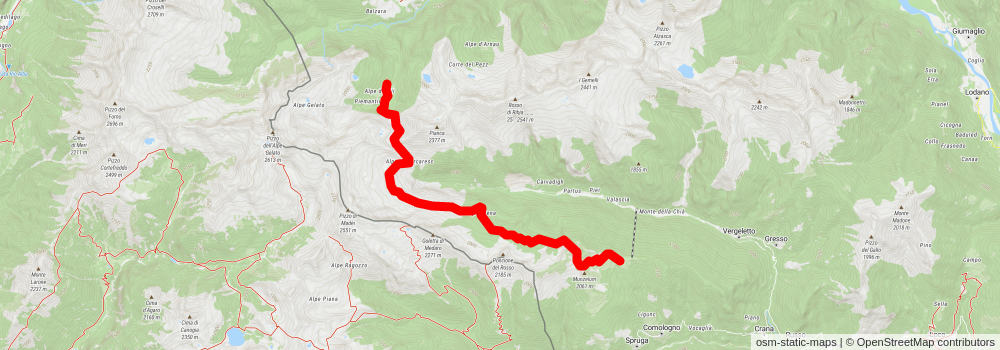 Acona to Bosco Gurin Trail stage 5 Map