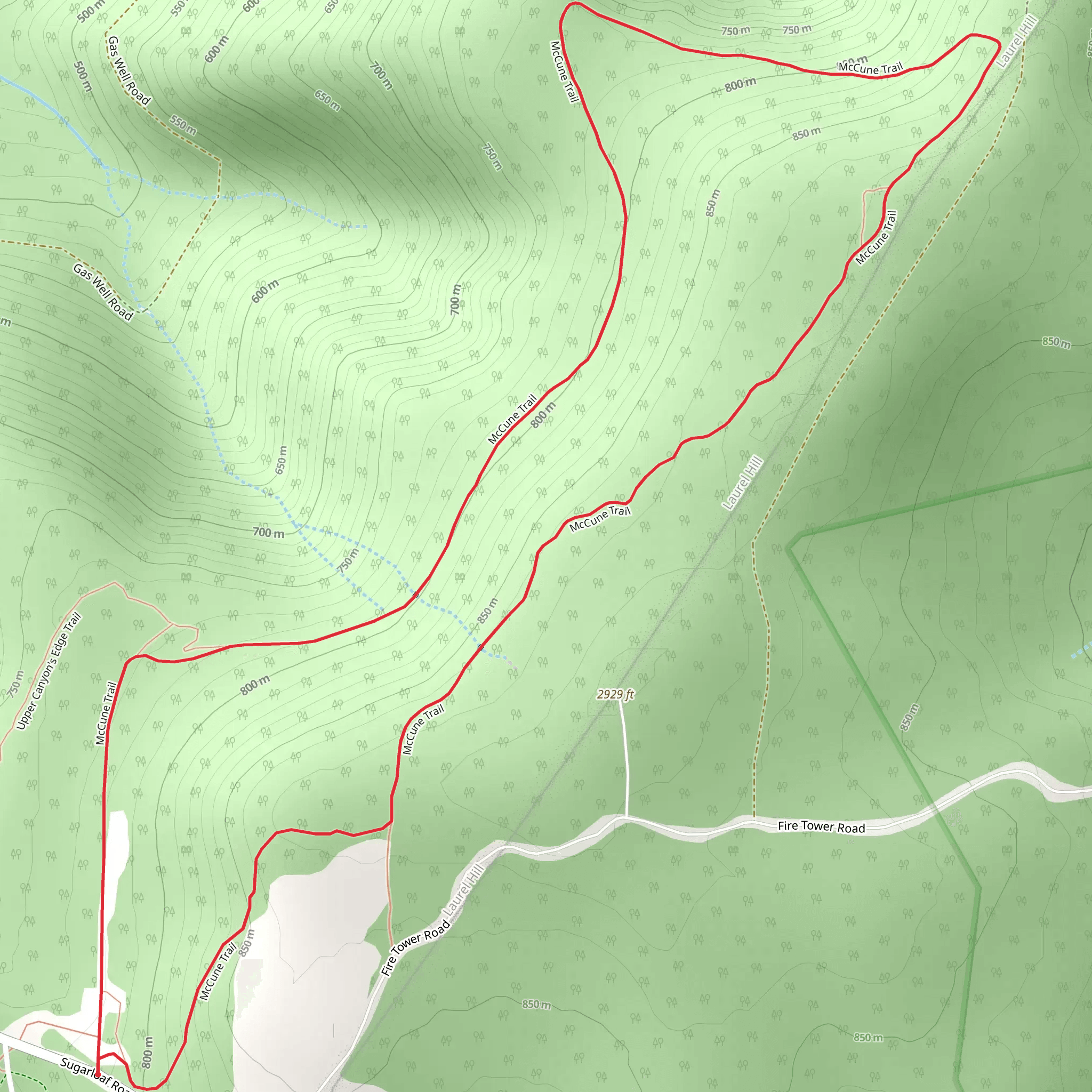 Sugarloaf Hiking mobile static map