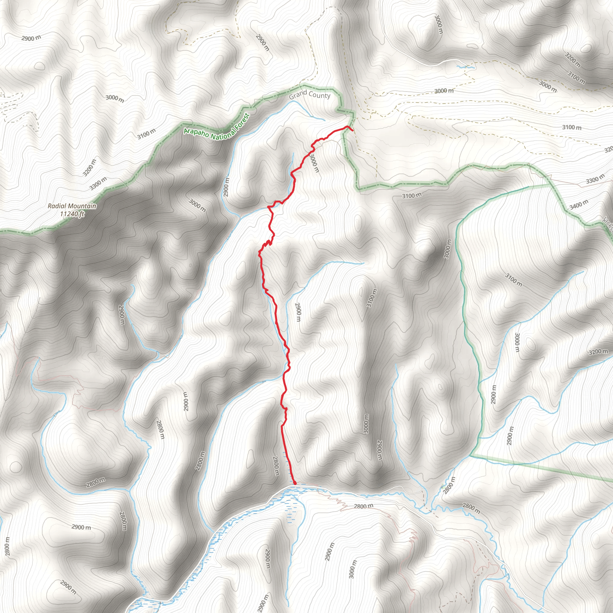 Illinois Pass Trail mobile static map